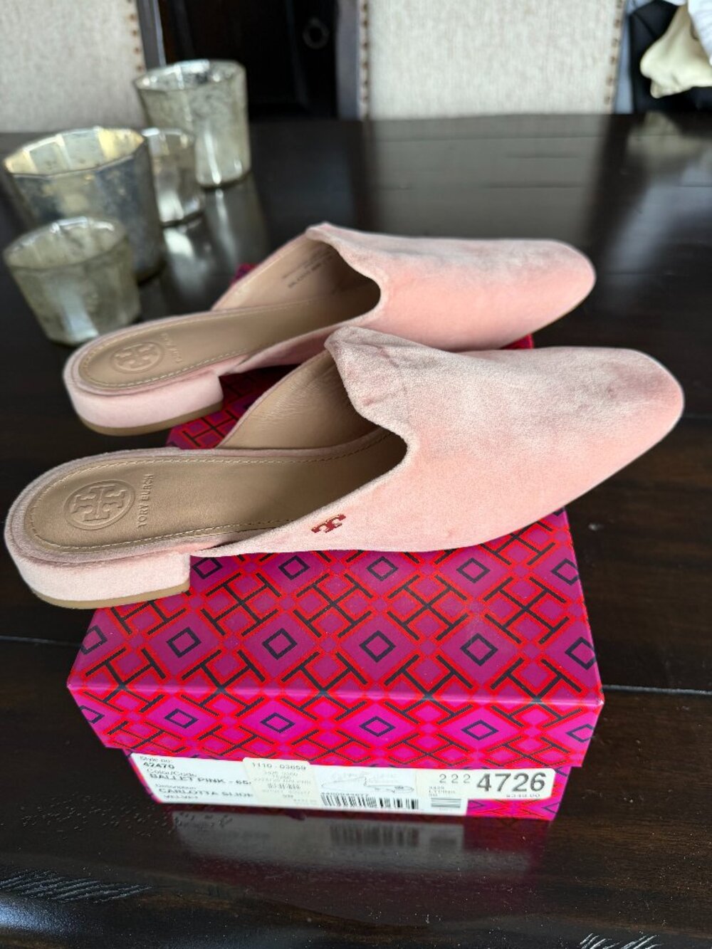 Tory Burch - Carlotta Ballet-Pink Slides - 9M
